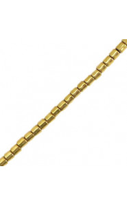 Hematite Perlen Tube 1.5mm Gold